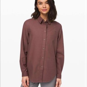 Lululemon Full Day Ahead Flannel Button Up Size 12